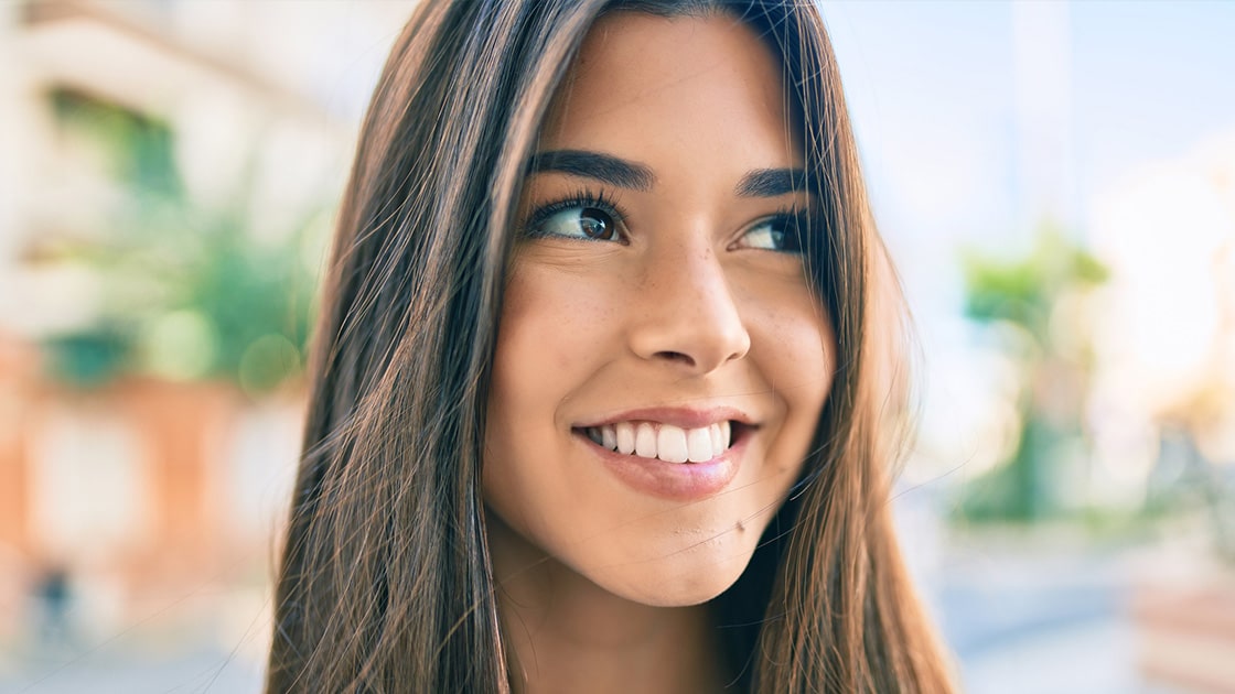 young woman outside